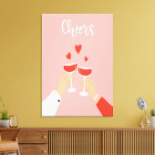 Cheers Wine Leinwanddruck (Insitu (Wohnzimmer))