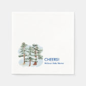 Cheers Winter kalt draußen Serviette (Vorderseite)