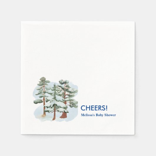 Cheers Winter kalt draußen Serviette (Vorderseite)