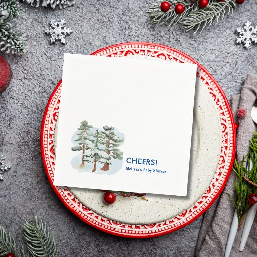 Cheers Winter kalt draußen Serviette