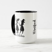 Cheers Witches Funny Halloween Tasse (Vorderseite Links)