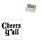 Cheers Y'all Gummistempel (Stempel)