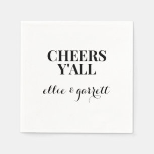 Cheers Y'all Hochzeitliche Engagement Partei Nap Serviette