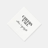 Cheers Y'all | Hochzeitliche Engagement Partei Nap Serviette (Ecke)