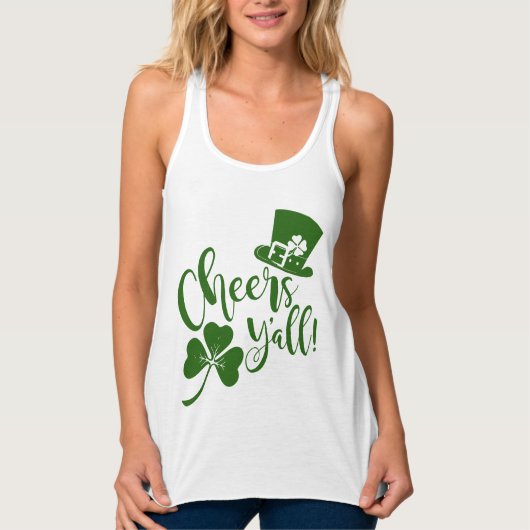 Cheers Yall | St Patricks Day Irish Parade & Party Tank Top (Vorderseite)
