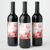 Cheers zu 50 Fügen Sie Ihren Namen hinzu Weinetikett (Flaschen)