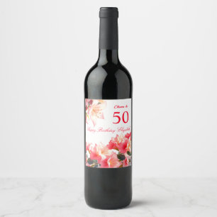 Cheers zu 50 Fügen Sie Ihren Namen hinzu Weinetikett