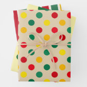 Cheery All-Age Polka Dot and Stripes Geschenkpapier Set (Beispiel)