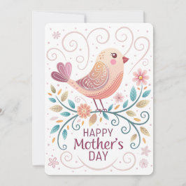 Cheery Bird Mütter Day Card Feiertagskarte
