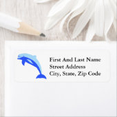 Cheery Blue Jumping Dolphin Ocean Cartoon (Insitu)