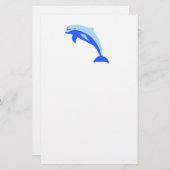 Cheery Blue Jumping Dolphin Ocean Cartoon Briefpapier (Vorne/Hinten)