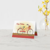 Cheery Cherry Bicycle Karte (Gelbe Blume)