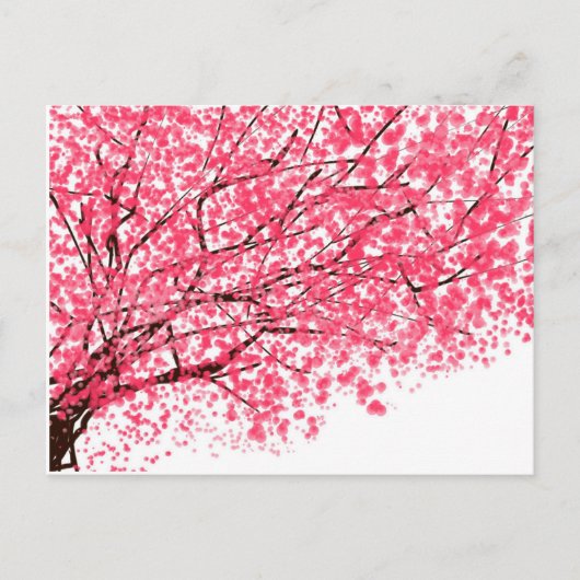 Cheery Cherry Blossom Postkarte (Vorderseite)