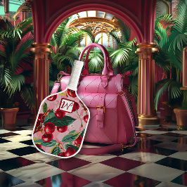 Cheery Cherry Retro Pink Mit Monogramm Pickleball Schläger