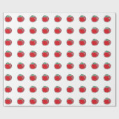 Cheery Cherry Tomato Cartoon Geschenkpapier (Flach)