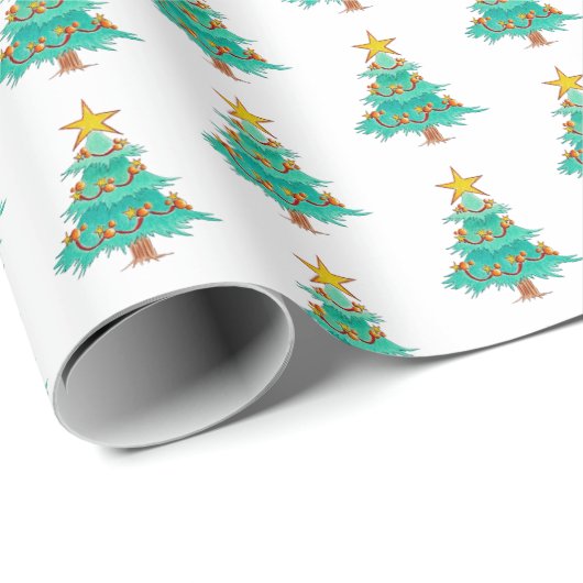 Cheery Christmas Tree wrapping paper Geschenkpapier (Rolleneckpunkt)