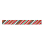 Cheery Christmas Wishes Stripes Satinband (Vorderseite)