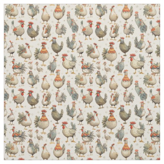 Cheery Coops: Whimsy Chicken Stoff (Muster)