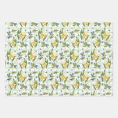 Cheery Daffodil Blume und Blueberries Geschenkpapier Set (Vorderseite 3)