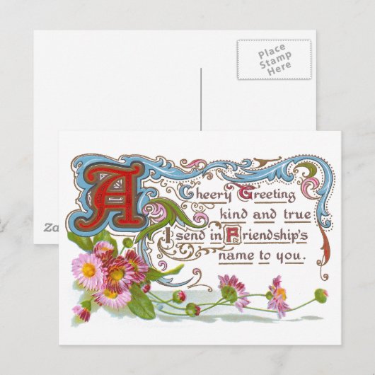 Cheery Friendship Postkarte (Vorne/Hinten)