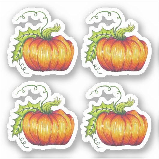 Cheery Halloween Pumpkin Vinyl Cut Aufkleber (Vorderseite)