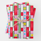 Cheery Holiday Geschenkpackung 3 Packung Geschenkpapier Set (Beispiel)