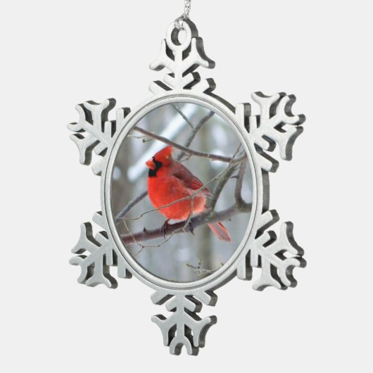 Cheery Kardinal Snowflake Ornament (Rechts)