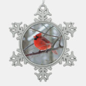 Cheery Kardinal Snowflake Ornament (Vorderseite)