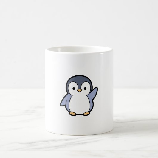 Cheery Penguin – Cute Kawaii Illustration Kaffeetasse (Mittel)