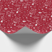 Cheery Red & White Weihnachtspapier Geschenkpapier (Ecke)