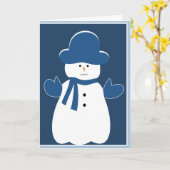 Cheery Snowman Karte (Gelbe Blume)