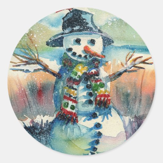 Cheery Snowman Sticker (Vorderseite)