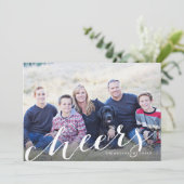 Cheery Sparkler Holiday Foto Card Feiertagskarte (Stehend Vorderseite)