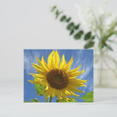 Cheery Sunflower Postcard Postkarte (Stehend Vorderseite)