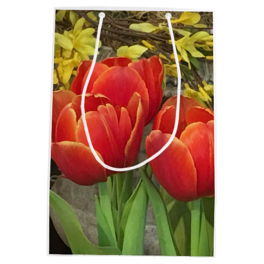 Cheery Tulips Mittlere Geschenktüte (Rückseite)