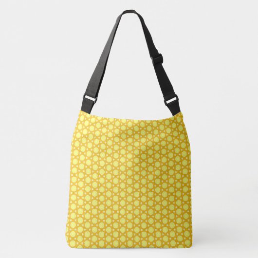 Cheery Yellow Mustard Large Travel Yoga Tragetaschen Mit Langen Trägern (Vorderseite)