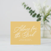 Cheery Yellow Script Abschluss Hinweiskarte (Stehend Vorderseite)