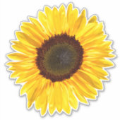 Cheery Yellow Sunflower Aufkleber (Vorderseite)