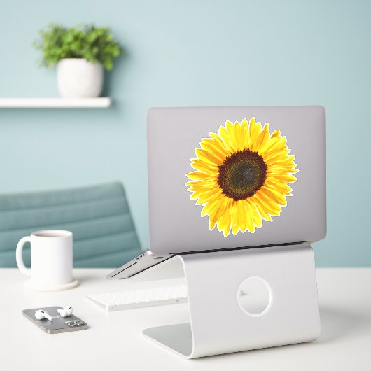 Cheery Yellow Sunflower Aufkleber (Laptop auf Schreibtisch)