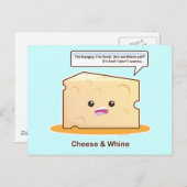 Cheese and Whine Postkarte (Vorne/Hinten)