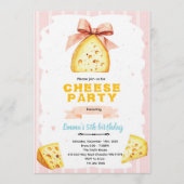 Cheese Birthday Party Invitation Einladung (Vorderseite)