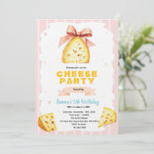 Cheese Birthday Party Invitation Einladung (Stehend Vorderseite)