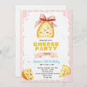 Cheese Birthday Party Invitation Einladung (Vorne/Hinten)