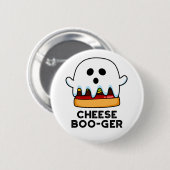 Cheese Boo ger Funny Ghost Cheeseburger Pun Button (Vorne & Hinten)