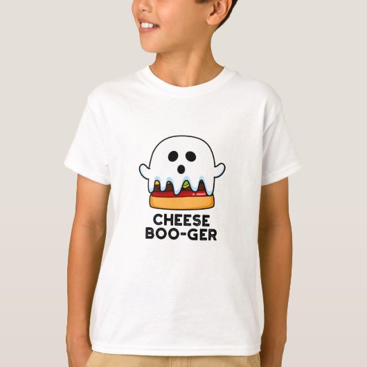 Cheese Boo ger Funny Ghost Cheeseburger Pun T-Shirt (Vorderseite)