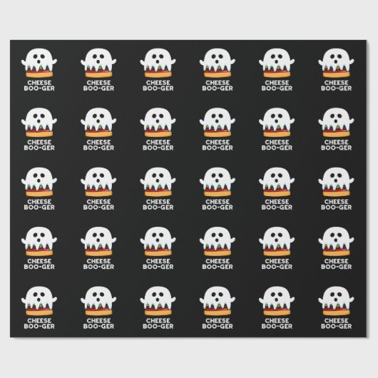 Cheese Boo ger Funny Ghost Pun Dark BG Geschenkpapier (Flach)