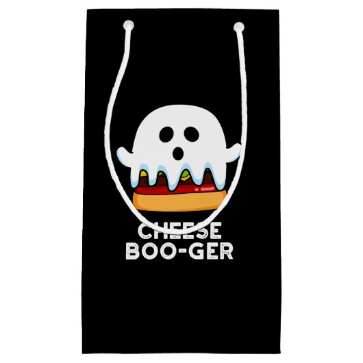Cheese Boo ger Funny Ghost Pun Dark BG Kleine Geschenktüte (Vorderseite)