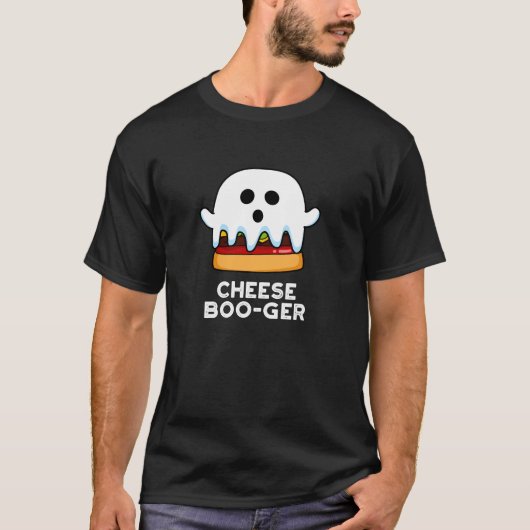 Cheese Boo ger Funny Ghost Pun Dark BG T-Shirt (Vorderseite)