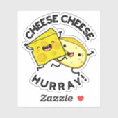 Cheese Cheese Hurray Funny Cheese Puff Aufkleber (Blatt)