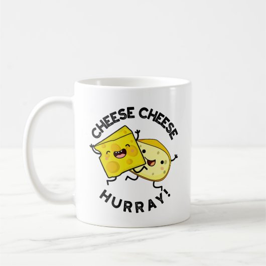 Cheese Cheese Hurray Funny Cheese Puff Kaffeetasse (Links)